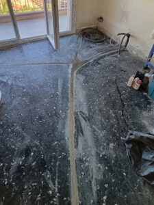 chantier La Seyne Sur Mer, saignées au sol